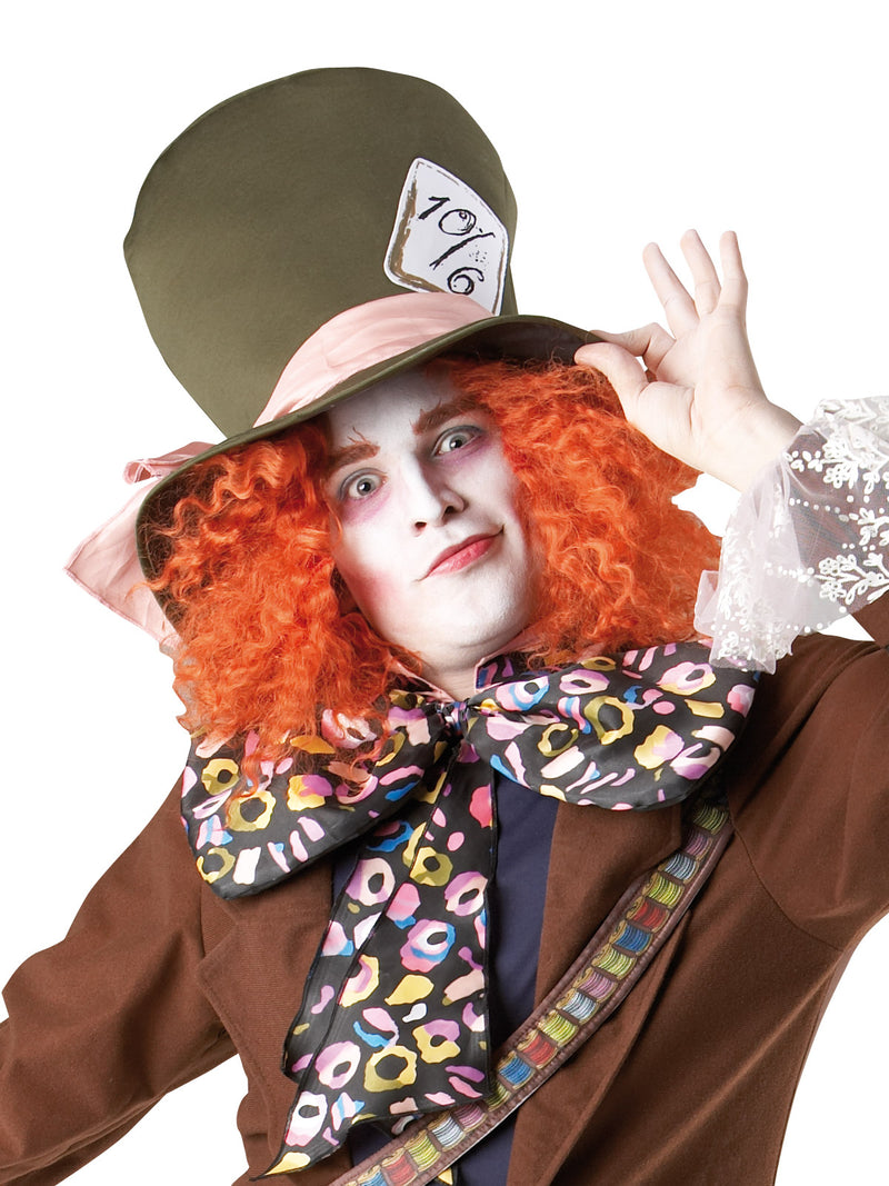 Mad Hatter Deluxe Costume Adult Mens Brown -2