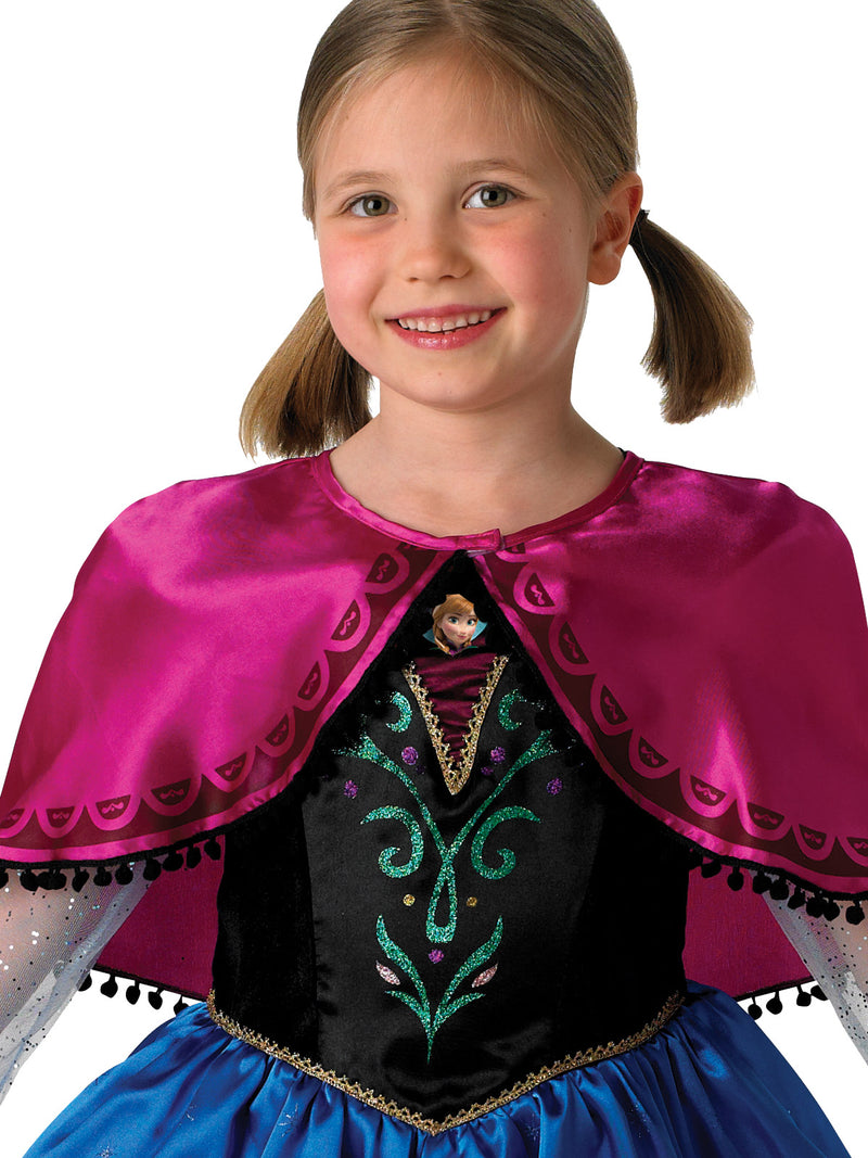 Anna Frozen Deluxe Costume Child Girls Blue -2