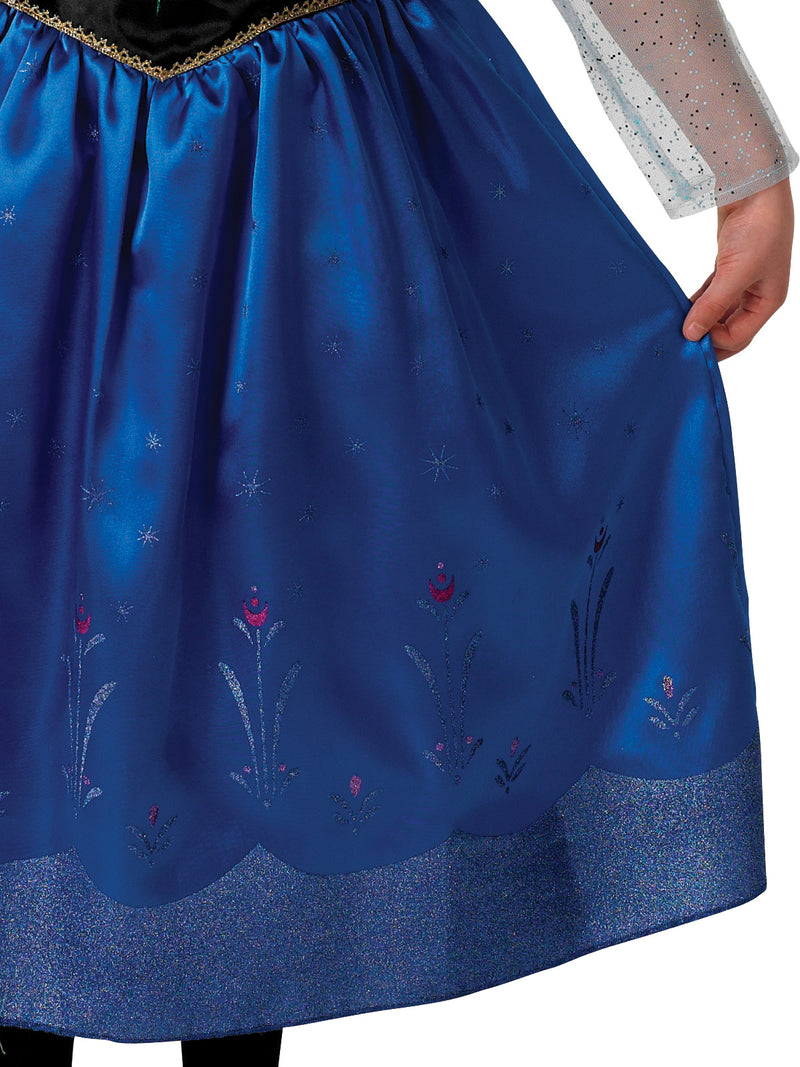 Anna Frozen Deluxe Costume Child Girls Blue -3