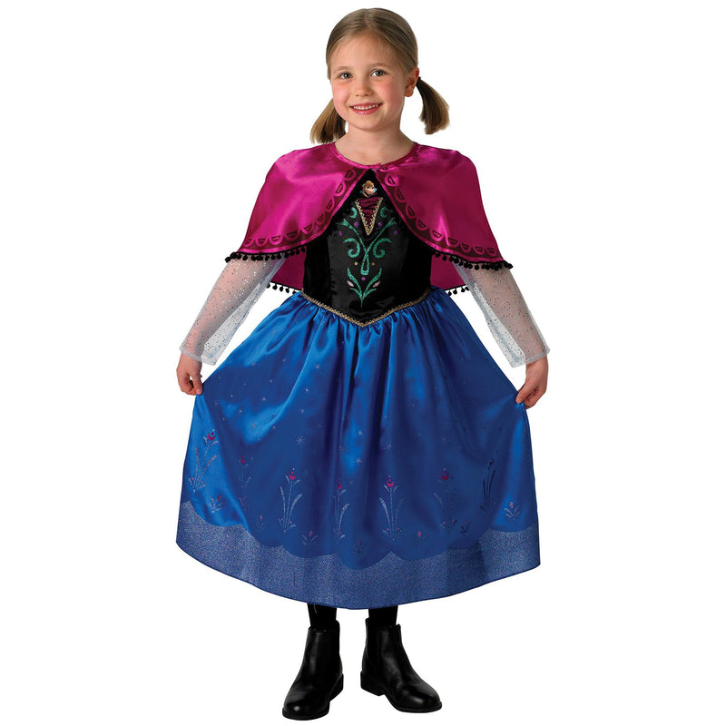 Anna Frozen Deluxe Costume Child Girls Blue -1