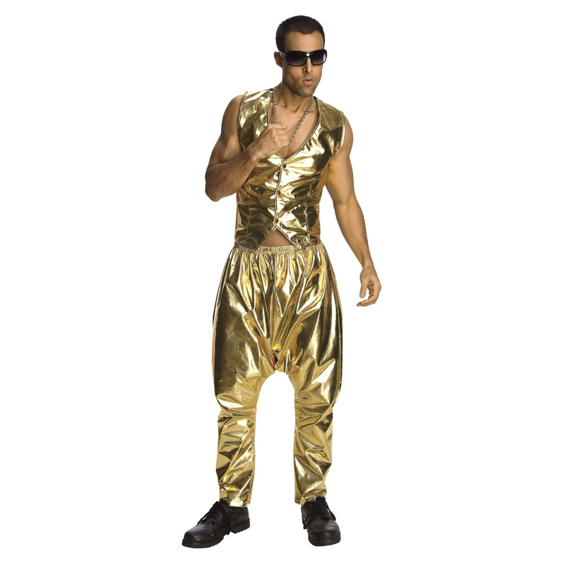 Rapper Gold Pants Adult Mens