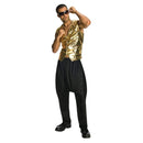 Rapper Gold Vest Adult Mens