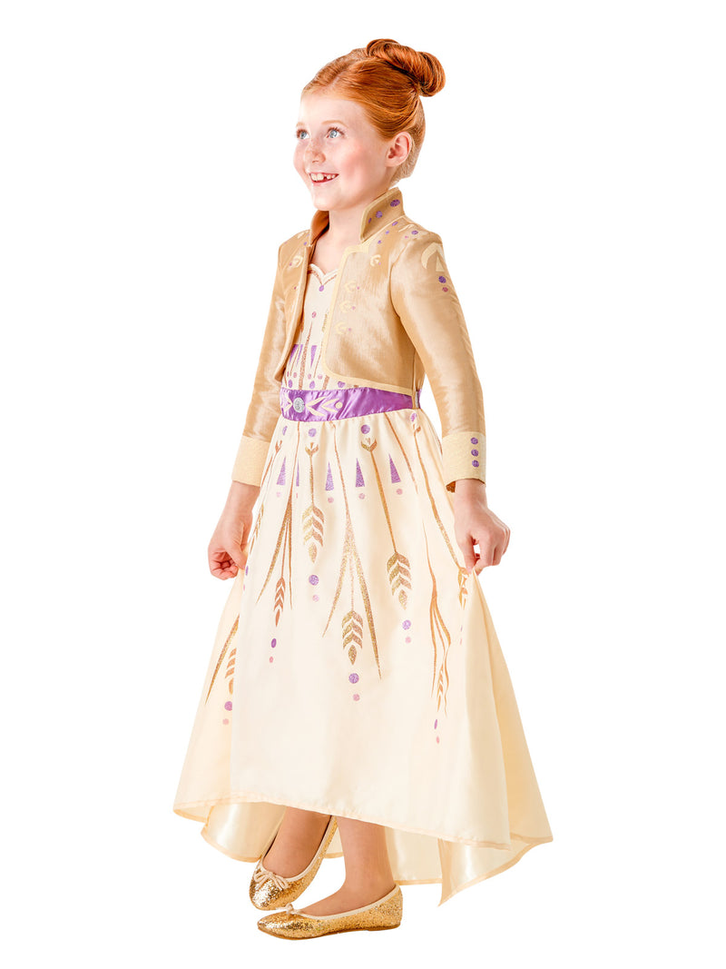 Anna Frozen 2 Prologue Costume Girls Gold