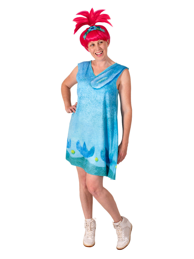 Poppy Trolls 2 Costume Adult Womens Blue