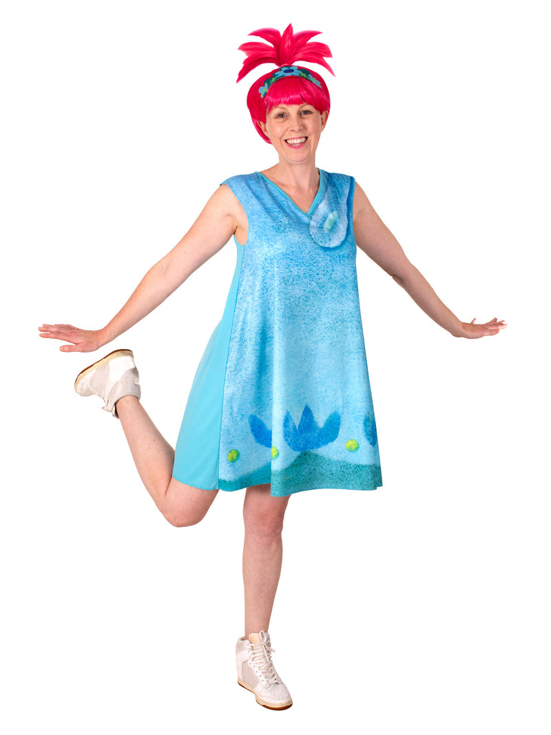 Poppy Trolls 2 Costume Adult Womens Blue