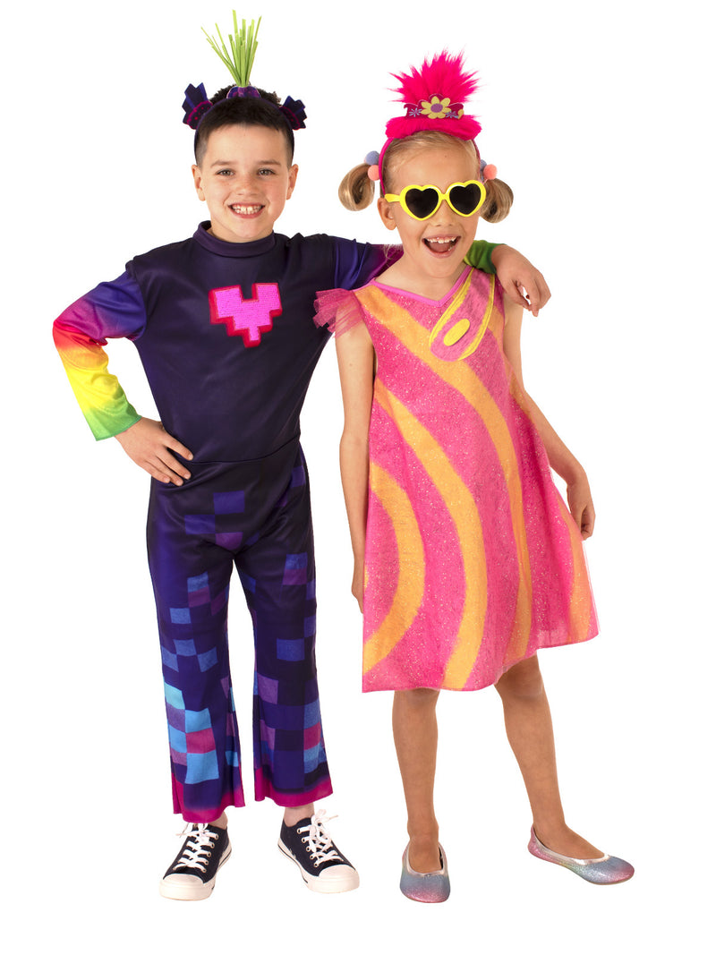 King Trollex Deluxe Costume Child Boys Purple