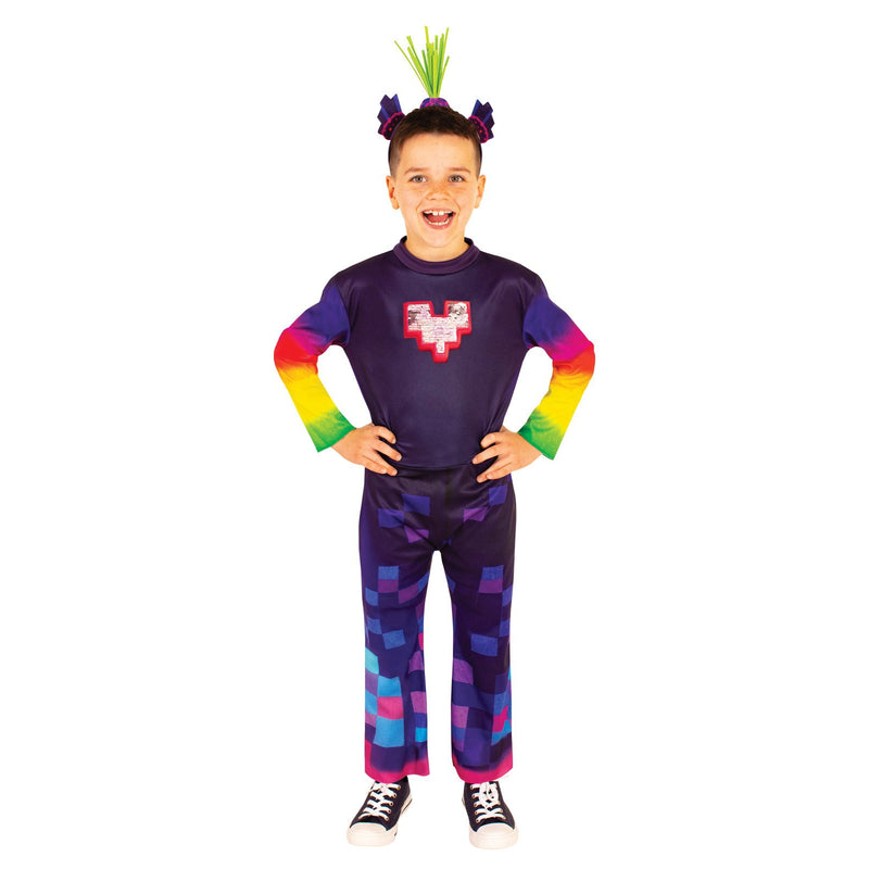 King Trollex Deluxe Costume Child Boys Purple