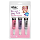Moon Creations Face & Body Paints And Brush Unisex -1