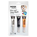 Moon Creations Face & Body Paints And Brush Unisex White -1