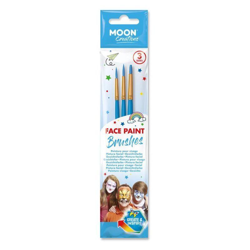 Moon Creations Face Paint Brushes Blue Unisex -1