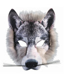 Wolf Face 1/2 Mask Realistic Fur