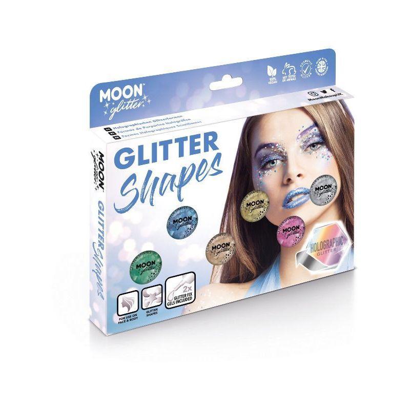 Moon Glitter Holographic Glitter Shapes Assorted Unisex -1