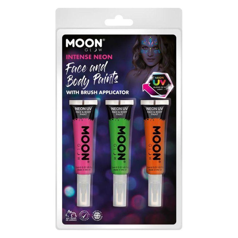 Moon Glow Intense Neon UV Face Paint and Brush M03208 Costume Make Up