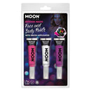 Moon Glow Intense Neon UV Face Paint and Brush M03222 Costume Make Up