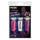 Moon Glow Intense Neon UV Face Paint Hot Pink M33687 Costume Make Up