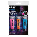 Moon Glow Neon UV Fine Glitter Gel M39085 Costume Make Up