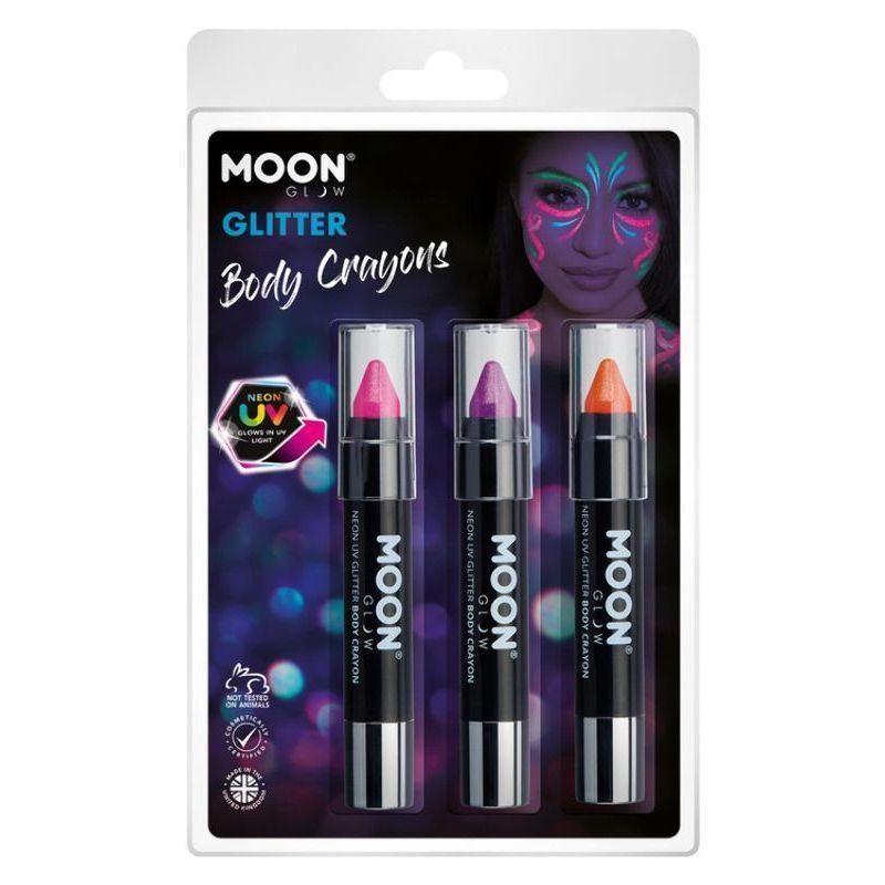 Moon Glow Neon Uv Glitter Body Crayons Unisex -1