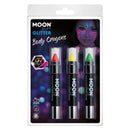 Moon Glow Neon Uv Glitter Body Crayons Unisex -1