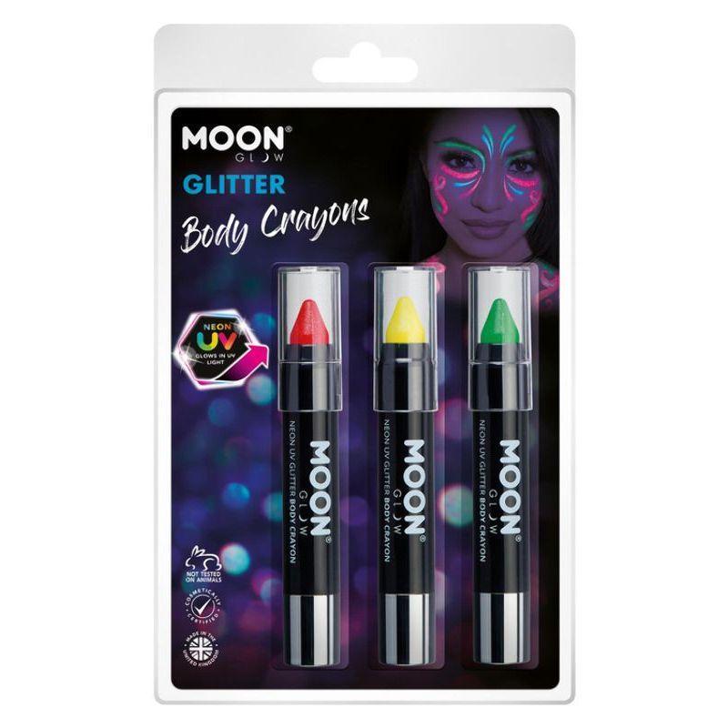 Moon Glow Neon Uv Glitter Body Crayons Unisex -1