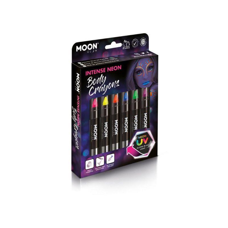 Moon Glow Intense Neon Uv Body Crayons Assorted Unisex -1