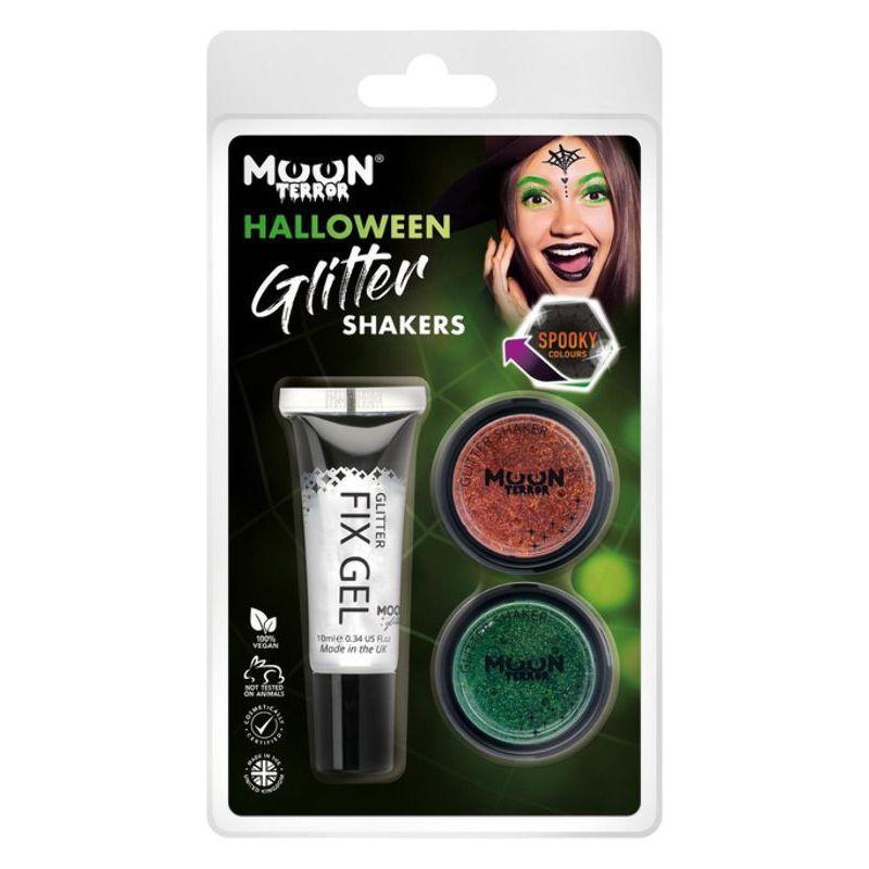 Moon Terror Halloween Glitter Shakers Unisex -1