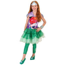 Ariel Hooded Dress Girls Green -1