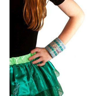 Ariel Fabric Cuff Girls Green -1