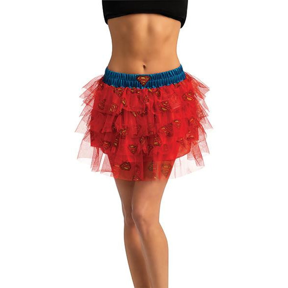 Supergirl Skirt With Sequins Adult Womens Red -1