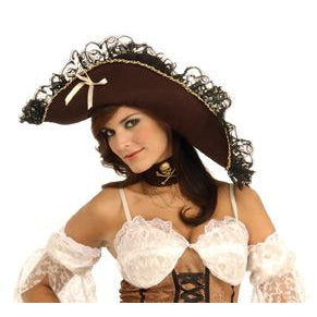 Maiden Of The Sea Pirate Hat Adult Womens Brown -1