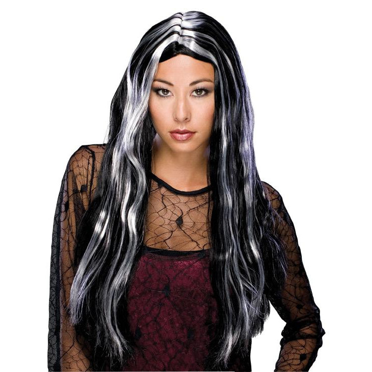 Witch Grey Streaked Wig Adult Womens -1