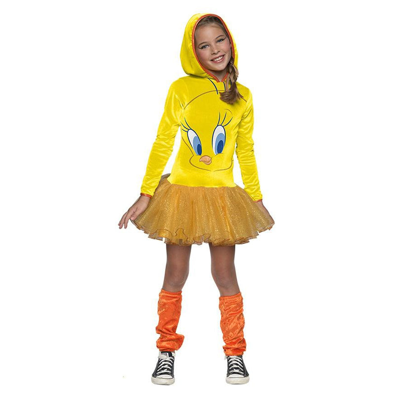 Tweety Girls Hooded Costume Yellow -1