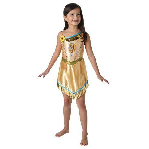 Pocahontas Fairytale Dress Girls Yellow -1