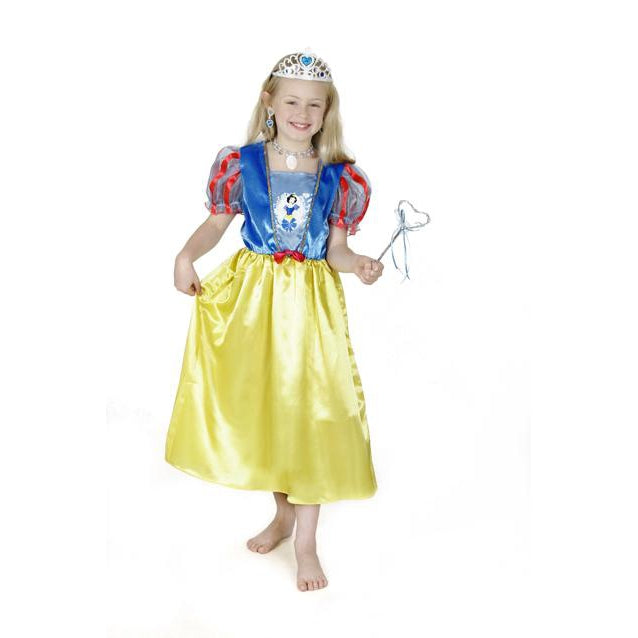 Snow White Glitter Costume Girls Blue -1
