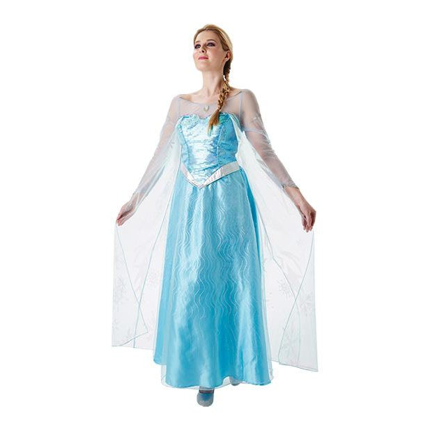 Elsa Deluxe Adult Costume Womens Blue -1