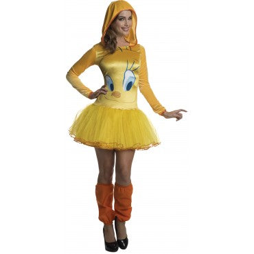 Tweety Hooded Tutu Dress Womens Yellow -1