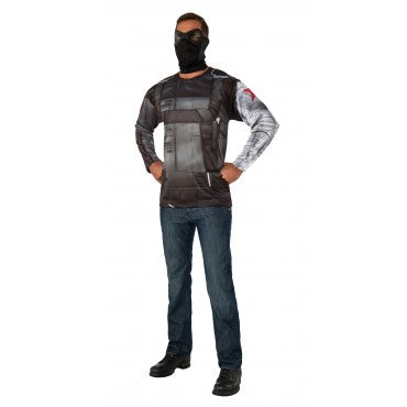 Winter Soldier Adult Costume Top Mens Grey -1