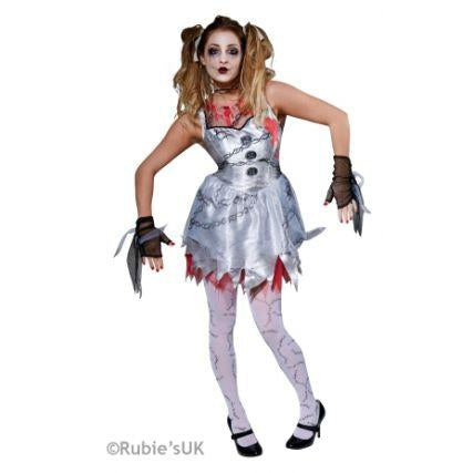 Deathly Doll Costume Womens Silver -1