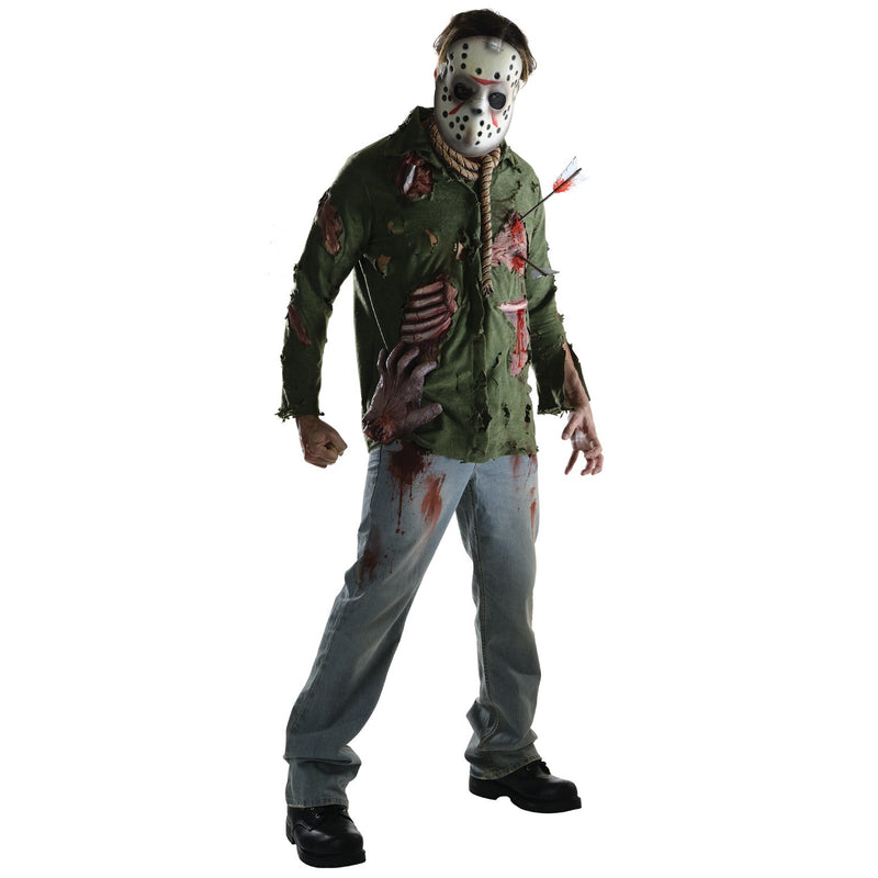 Jason Deluxe Costume Mens Green -1