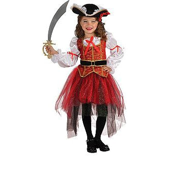 Princess Of The Seas Child Costume Girls Red -1