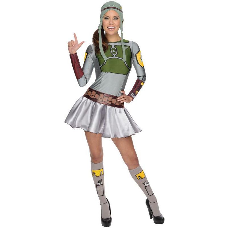 Boba Fett Female Costume Womens Green -1