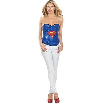 Supergirl Sequin Corset Womens Blue -1