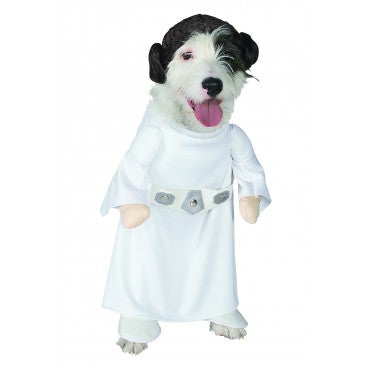 Princess Leia Pet Costume Unisex White -1