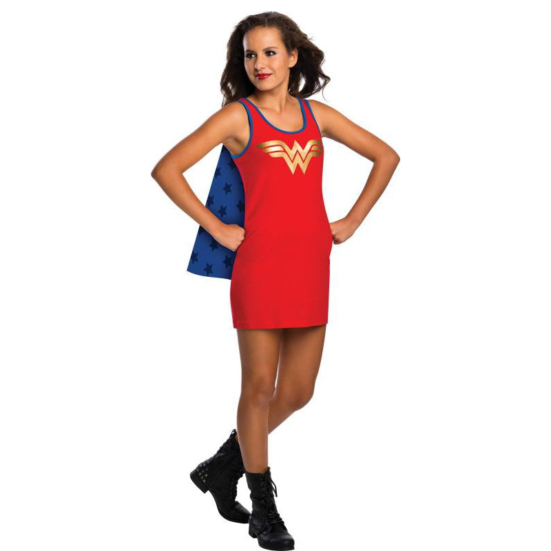 Wonder Woman Teen Tank Dress Womens Red -1