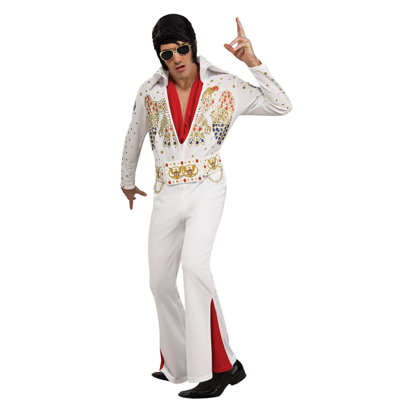 Elvis Deluxe Adult Mens White -1