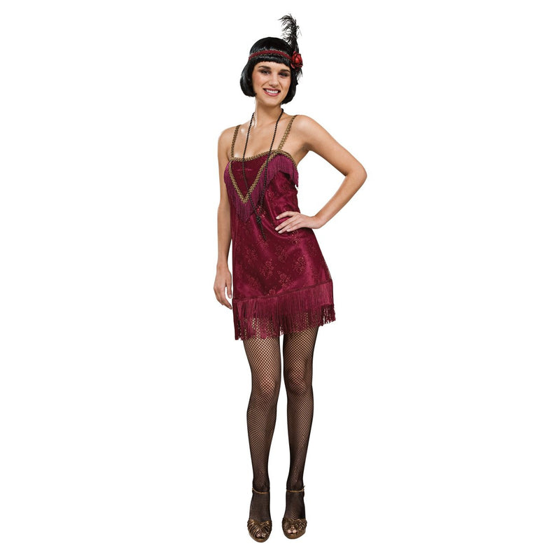 Jazz Diva Costume Womens Burgundy -1